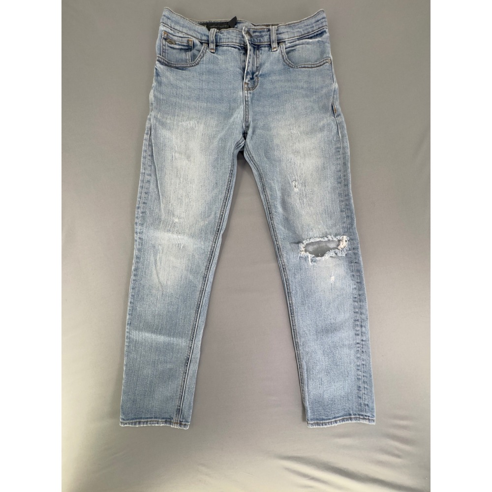 Armani Exchange J26 Boyfriend Jeans Light Wash Distressed Blue Denim Size 25
